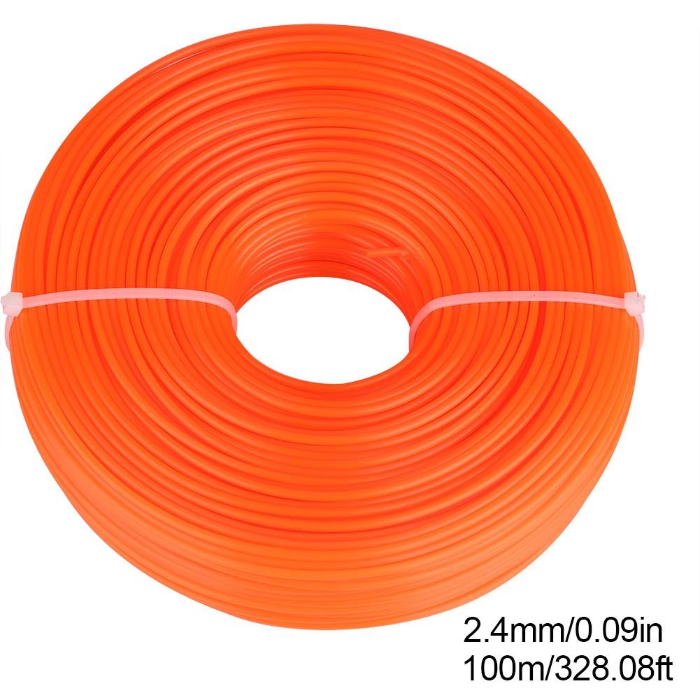 Hilo de Recortadora de 2.4mm Cordón de Nailon Alambre Cuerda Redonda Recortadora de Césped a Gasolina 100m