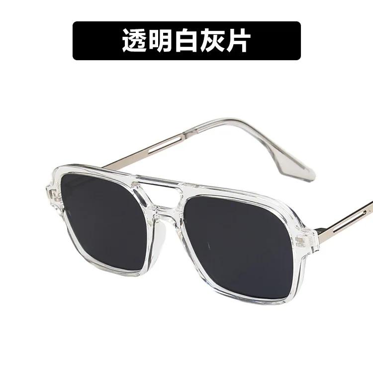 Vintage Brand Rectangle Sunglasses Women Blue Shades for Women 90s Retro Double Beam Square Sun Glasses Men UV400 Gafas