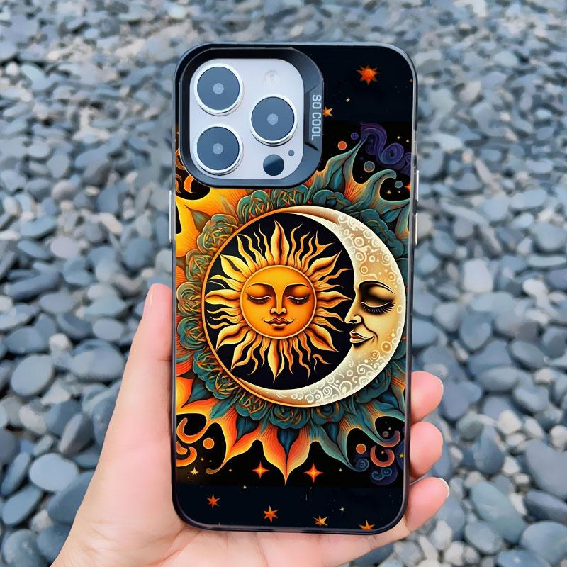 

Moon Sun God Phone Case For iPhone 15 14 13 Pro Max 15 14 Plus 13 Mini 12 11 Pro Max Shockproof Matte Laser Bumper Back Covers iphone 13 mini