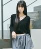 Nick&Nicole Lace Frill Essential Crop Cardigan_Black