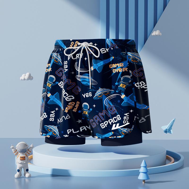 

Плавки Hui Li для мальчиков, двухслойные - Летний комплект купальников для детей, защищающий от неловких ситуаций 2XL (Height 120-130cm, Weight 45-55 kg)