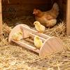 Pine Wood Chicken Stand Wooden Chick Perch Stand, Roosting Bar, Semi-Circular Backyard Accessories Toy Jungle Gym for Coop Brooder Parrots Use,