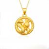 Benmingnian Gold-Plated Snake and Rabbit Pendant Necklace