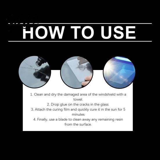 Windshield Curing Film And Scraper Car Repair Kit, Quick Fix Window Crack Restoration Tool, DIY Glass Damage Restorer Improve Driving Safety