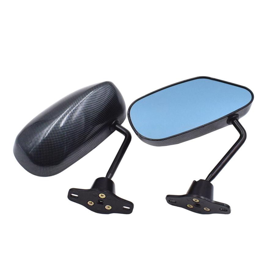 Universal 2 Pcs Carbon Fiber Vintage F1 Style Racing Car Left/Right Side Mirrors