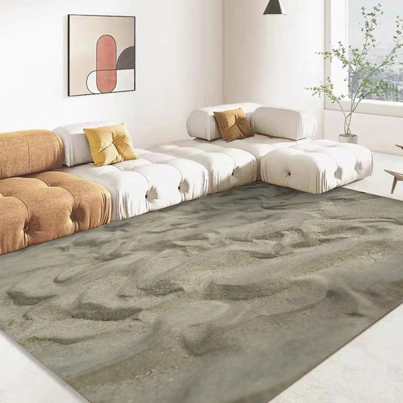 15 Größen 3D Sand Wüste Simulationshintergrund Teppich für Wohnzimmer Badezimmermatte Schlafzimmermatte Heimdekor Outdoor-Teppich