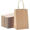 50 Kraft Paper Gift Bags, 13.3 X 9.5 X 20.3 Cm, Brown Paper Bags with Twisted Handles for Party Gifts (yellow)