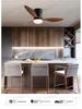 Walnut Ceiling Fan with Light and Remote Control, Variable Frequency, for Living, Dining, or Bedroom Spaces with ABS Blades.