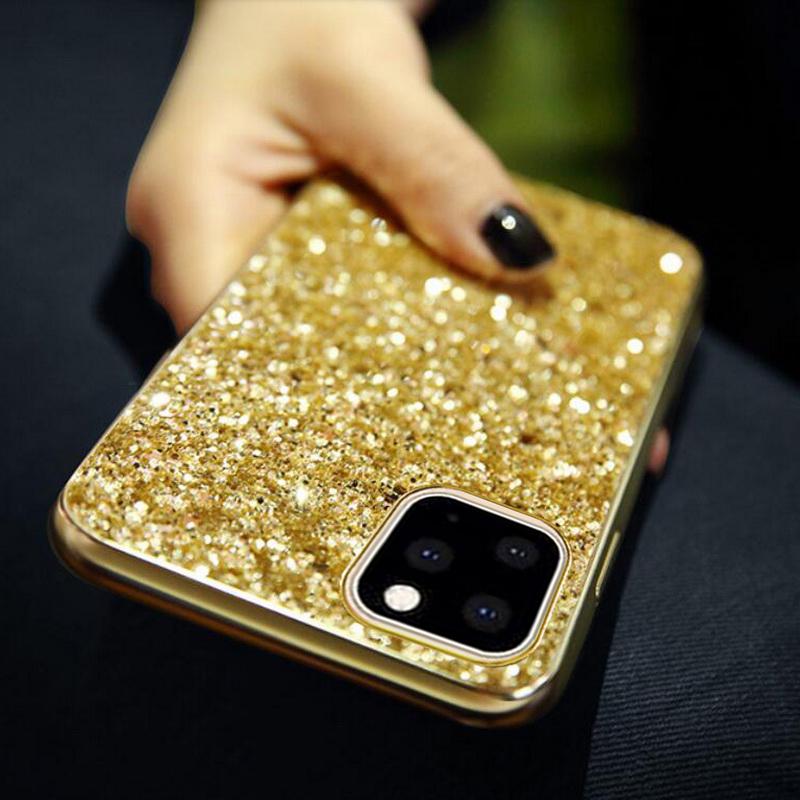 Glitter Rhinestone Phone Case for iPhone 16 15 14 Pro Max 13 12 11 Pro Max 8 XS XR 11 17 Pro Max Soft TPU Protector Diamond