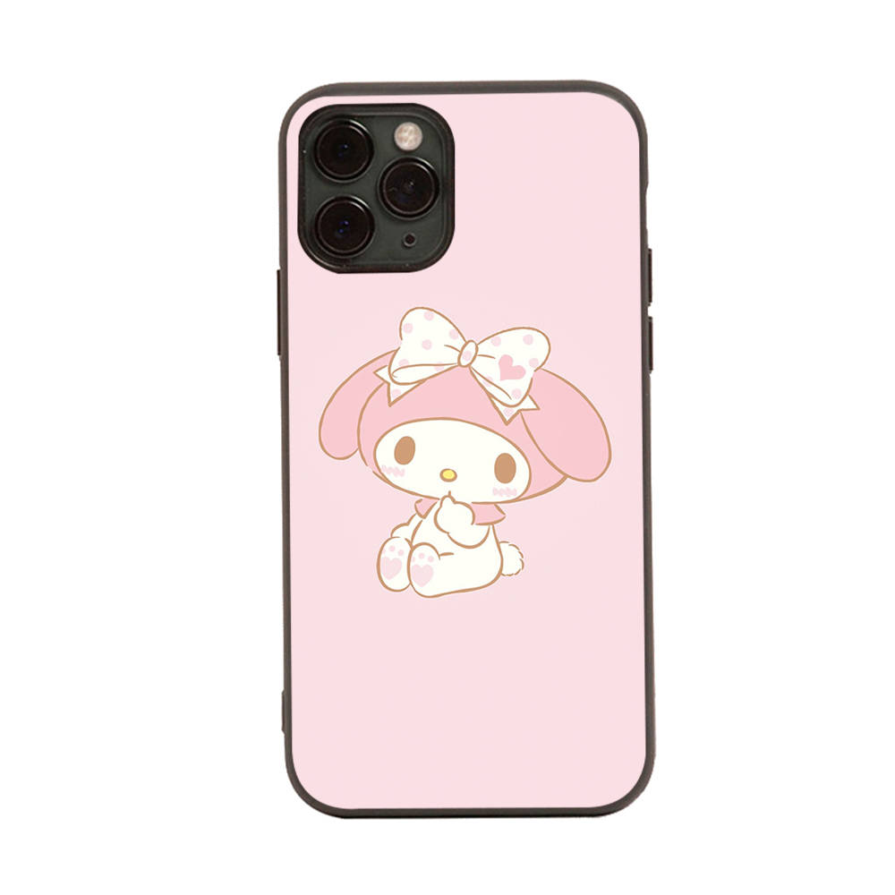 Case for iPhone 16 15 Plus 14 13 12 11 Pro 8 7 6S 6 SE 5S X XR XS Max Realme C30 C33 C31 9I Black Sofe Cover LI27 Cute My Melody
