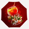 1PC cocktail flowersAutomatic Open/Close Umbrella with Windproof, 8-Rib Sturdy Canopy, Durable Ribs, Fashionable Design, Outdoor Accessory, Fun Prin,