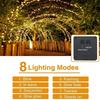 Copper Wire Outdoor Solar Light String 8 Modes for Wedding Party Home Garden Summer Decoration LED Solar Christmas Garland Lamp
