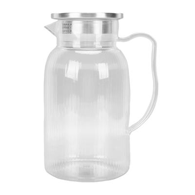 1500ml Clear Acrylic Water Pitcher with Lid Handle Iced Tea Pitcher Drink Jug for Juice Homemade Beverage Heatproof