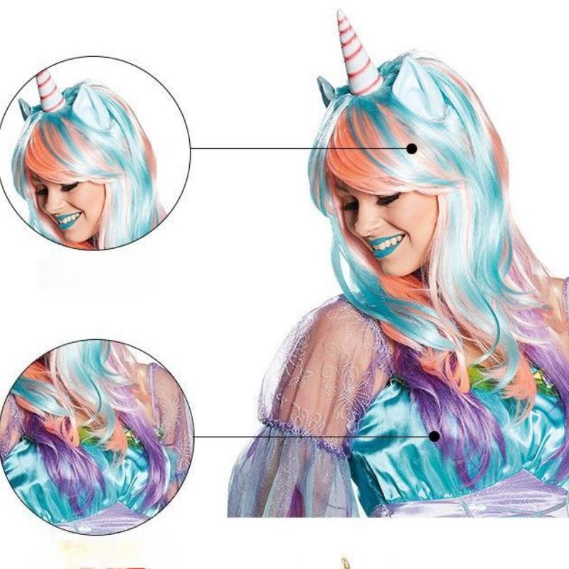 PONY Einhorn Perücke Cosplay Anime Perücke Party Perücke