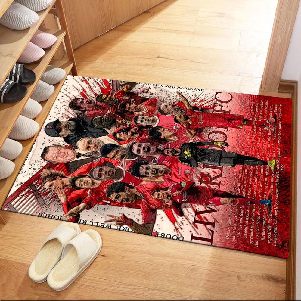 Liverpool Football Club Carpet Suitable For Foyer Balcony Living Rooms Dining Room Antislip Rug Anime Office Decor