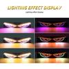 Universal LED Devil's Eye Light Car Front Rear Window Warning Light Red Devil Eye Atmosphere Light Driving Safety Lamp 2Pcs/set
