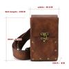 European and American Punk Women's Bag, Retro Brown, Outdoor Mobile Phone Change, Mini Bag, Sports and Leisure, Mini Waist Bag