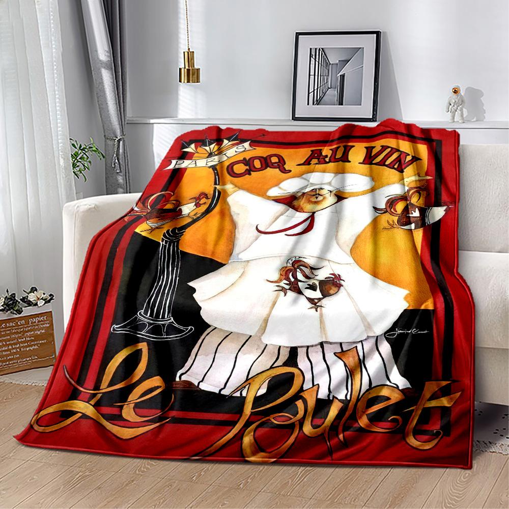 Chef Wine Blanket Ultra-Soft Suitable for Seaside Couch Chair Four Seasons Multipurpose Warmthful Decor Perfect Gift for Relatives and Friends