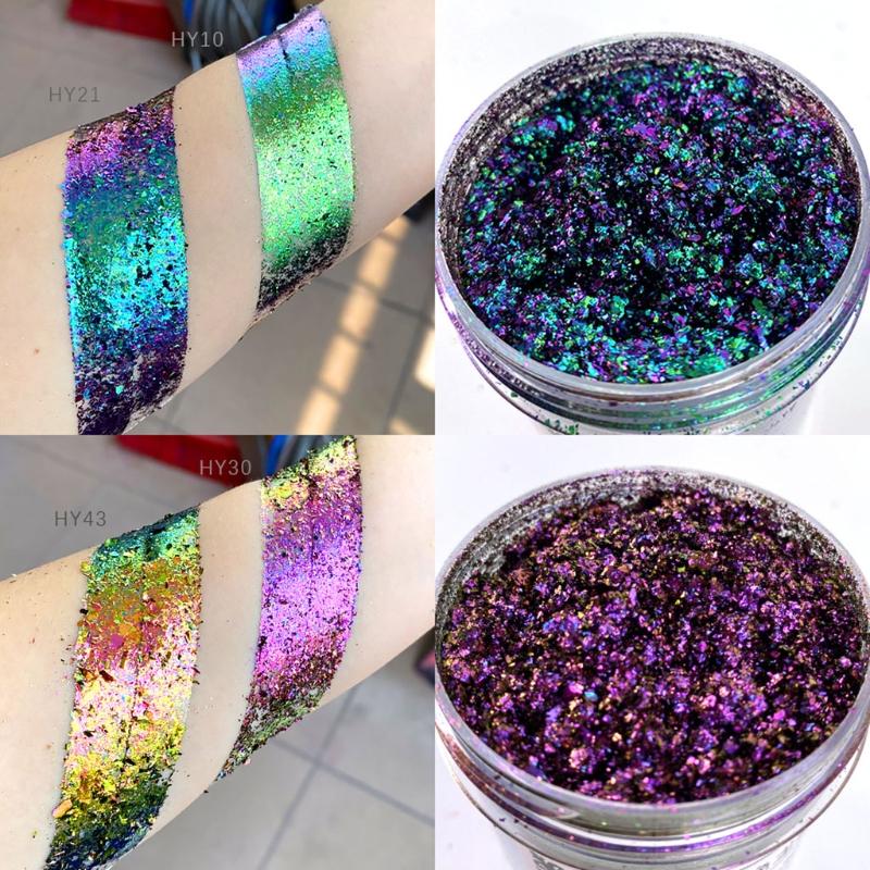 Nail Powder Flake Colorful Coarse Cloud Brocade Powder Handmade DIY Face Body Makeup Nail Art Decoration Supp