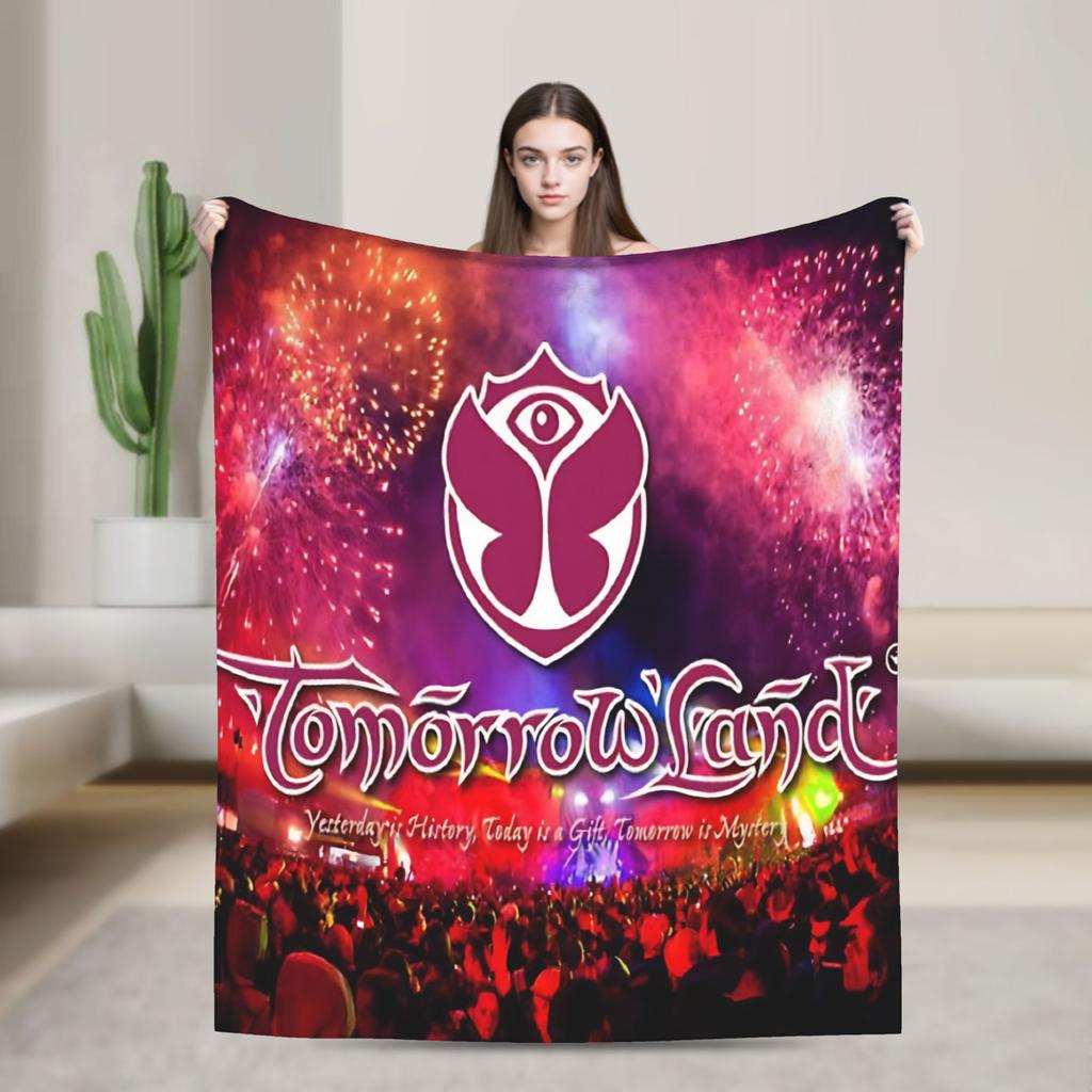 Soft Warm Blanket Camping Tomorrowlands Music Festival  Bedding Throws  Flannel Bedspread For Living Room Pattern Sofa Bed Cover