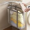 Dirty Clothes Basket Wall-Mounted Installation Large-Capacity Nylon Mesh Laundry Hamper Bathroom Storage Organizer.