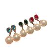 Live Streaming New Green Zircon White Australian Pearl Earrings Women Of Fairy Like Mother