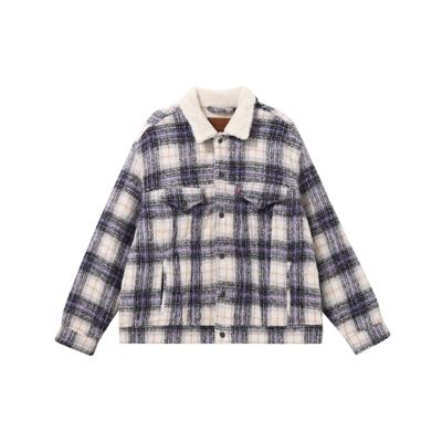 Levis SS23 Plaid Print Full Print Lapel Single-Breasted Long Sleeve Jacket Men Jackets Multi-Color 79129-0024