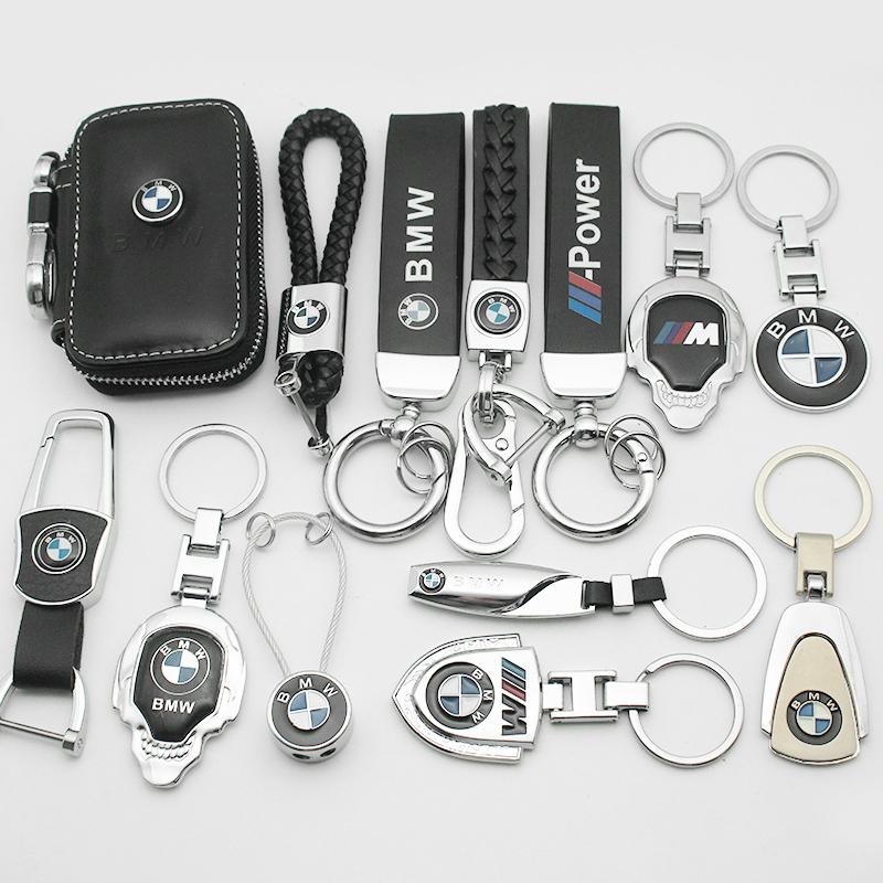3D Metal Leather Emblem Car Keychain Key Chain Key Rings Bag For BMW X1 X3 X5 X6 X7 F20 F22 F23 F85 F86 E90 E91 F32 F33 F34 F36