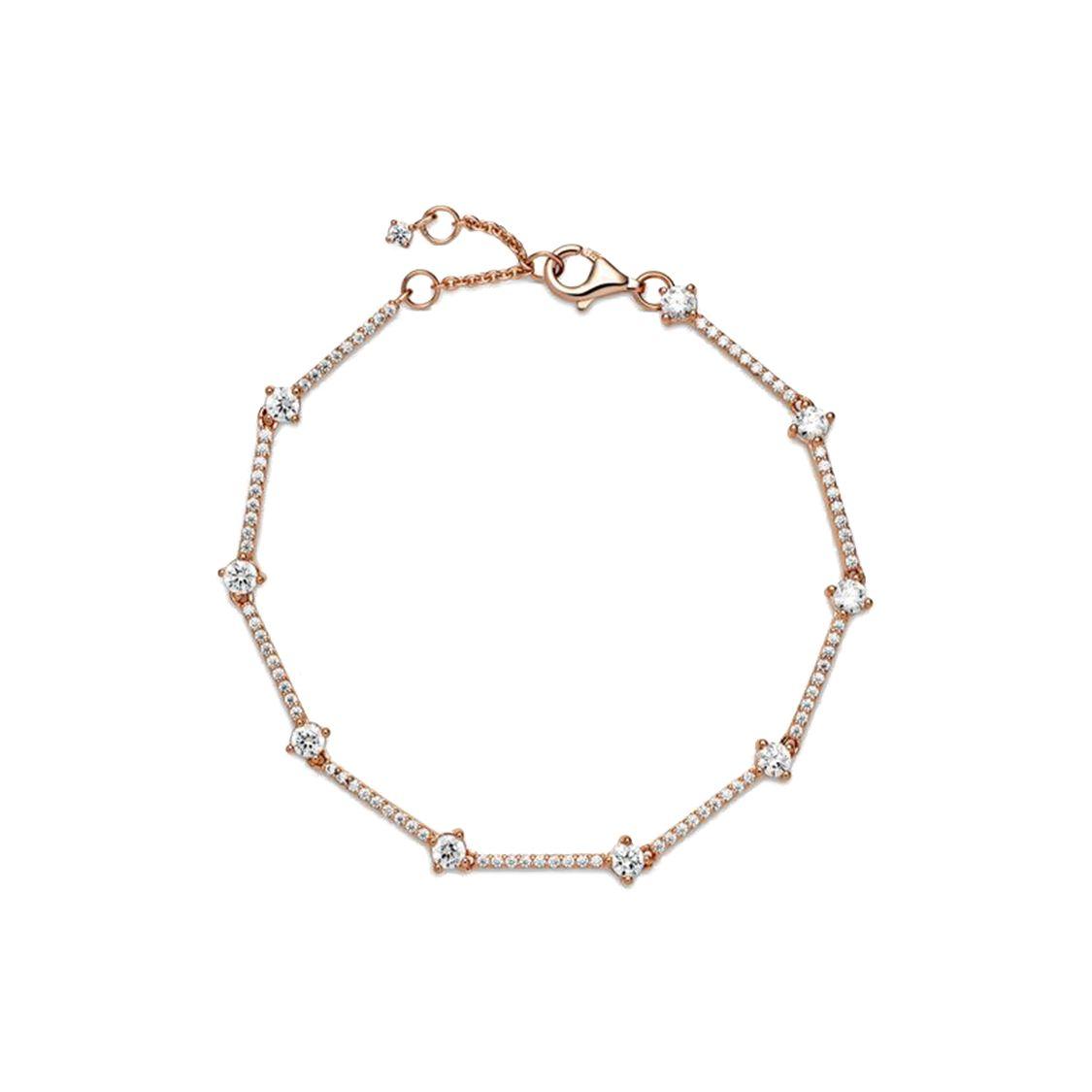 Pandora Shining Pavé Set Chain Bracelet Women bracelet Silver 589217C01 Box,18CM