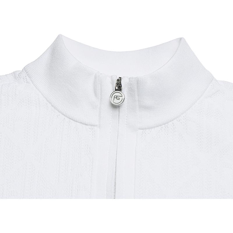 FILA Golf Series Diamond Jacquard Versatile Two-Piece Knit Set Women tops Jade-White A11W635402FWT
