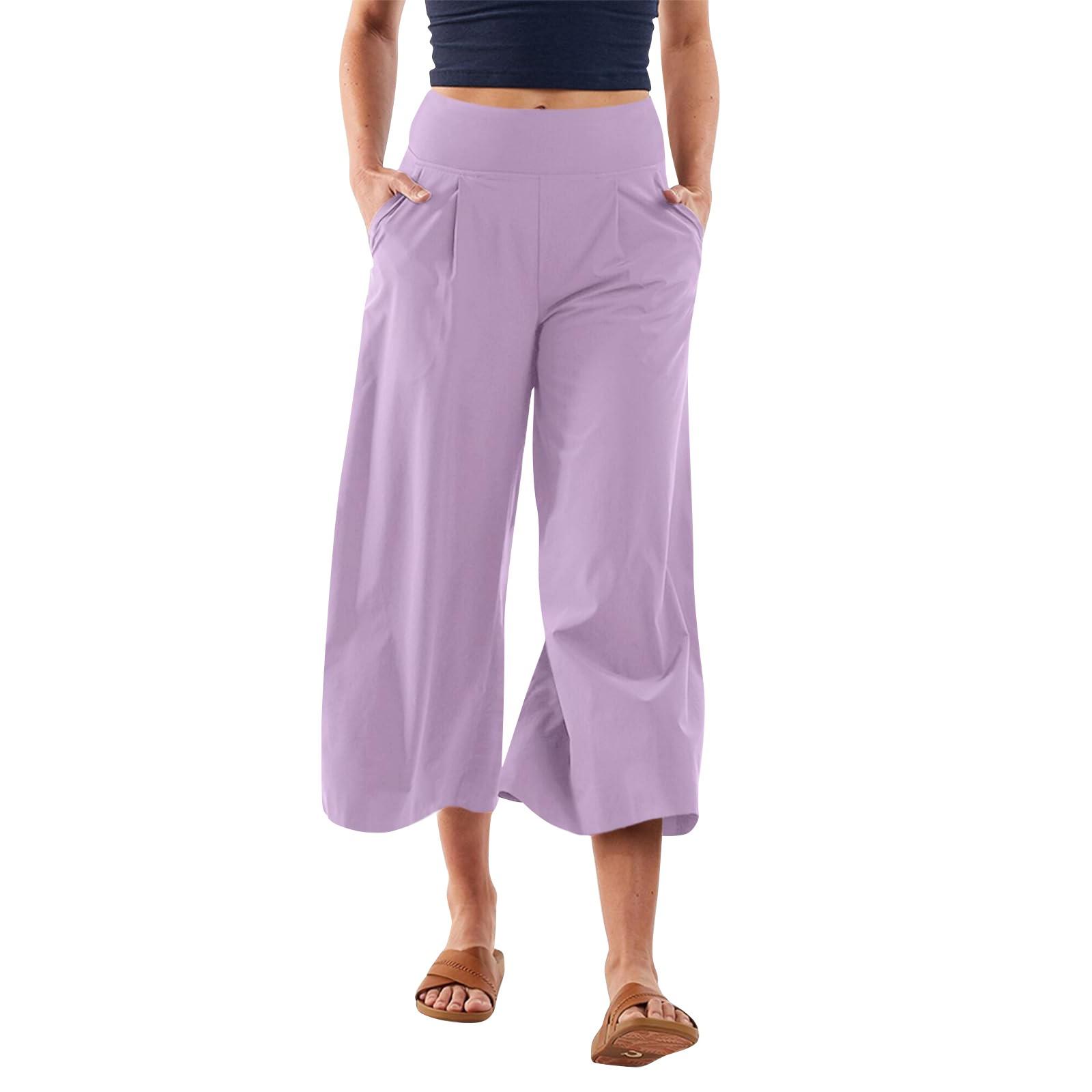 Женские летние брюки с высокой талией — фото 8