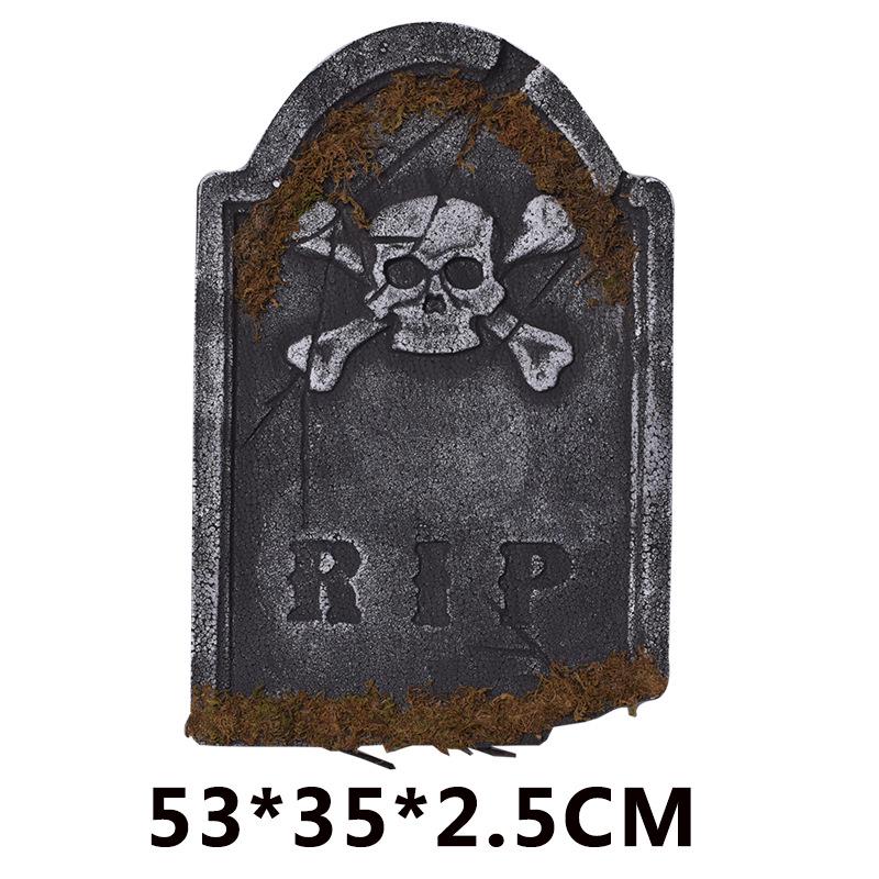 Halloween Foam Tombstone Skeleton Haunted House Stone Party Yard Decoration Door