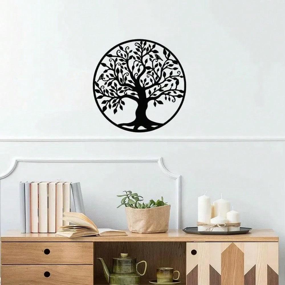 Tree of Life Metal Wall Art - Family Tree Decor, Iron Silhouette for Home Decoration
