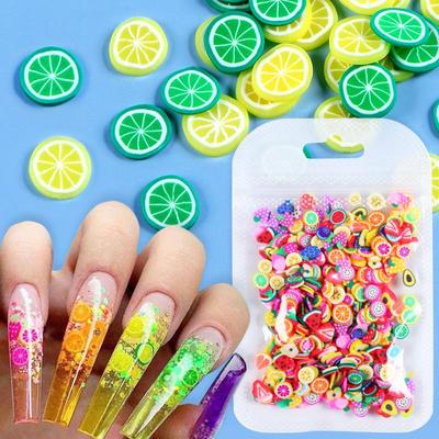 10G 3D Frucht Serie Weiche Ton Scheibe Erdbeere Zitrone Nagelglitzer Nagelkunst Deko Design DIY Nagelkunst Zubehör