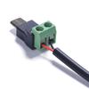 2 Stück Typ-C-Stecker zu 2-Pin-Klemmenanschlüssen Reise-Leichtgewicht-Ladeadapter für Mobiltelefone, Spielekonsolen, Lichter
