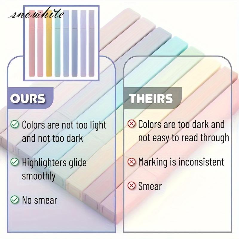 6Pastel Highlighters Cute Highlighters, Assorted Colors, Bible Highlighters and Pens No Bleeding, Gentle Soft Chisel Tip Pastel Markers