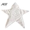 Cute Baby Photo Outfit Star Knit Sleep Sack, Christmas Newborn Swaddle with Hood, Festive Sleepwear Soft Wool Yarn Romper for 0-3 Months, Holiday