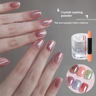 Aurora Pearl Chrome Nail Glitter Powder White Black Moonlight Mirror Mermaid Wedding Fairy Manicure Decor Aurora Pearl Chrome