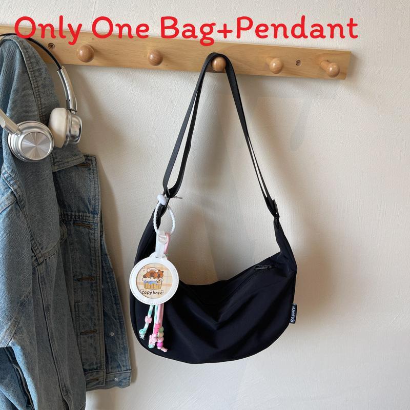 Nylon Messenger Bag For Women With Zipper Closure And Inner Pocket For Daily Use