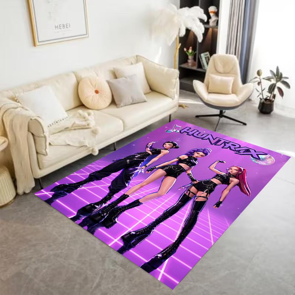 K-pop Demon Hunters Area Rug Suitable for Game Room Decorate room Dormitory Dining Room Anti-slip Rug Office home decor Gift for Festivals