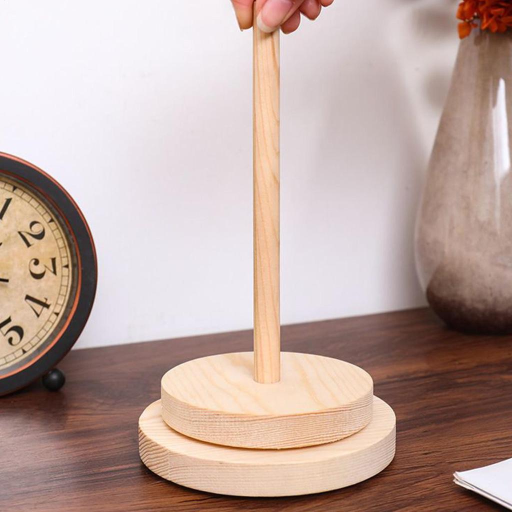 Wood Yarn Stand Yarn Spool Home Braided Yarn Spool Storage Stand Table Top Rotary Ball Wooden Winder Yarn Ball Holder Dispenser