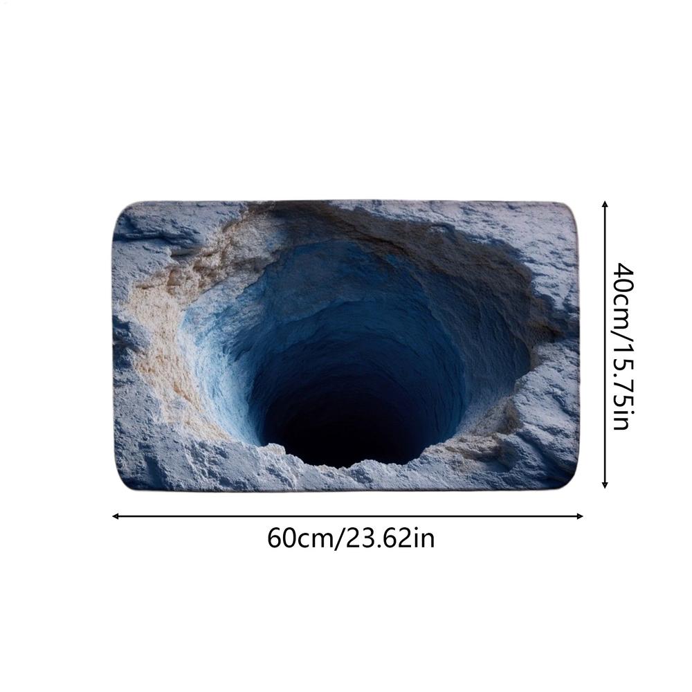 

40X60cm/50X80cm Door Pad Fast Drying Bathroom Mat Anti-Slip Entryway Rugs Quick-Dry 3D Visual Abyss Design Bathroom Rugs Home