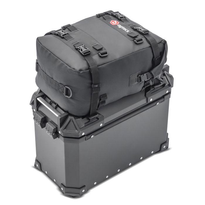 Set 3x Sacoche de couvercle pour valises laterales aluminium / top case KH2