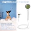 Spazzola per spruzzi d'acqua per spruzzatore per doccia per animali domestici per cani e gatti Scrubber per il bagno dei cuccioli, soffione doccia per toelettatura portatile con tubo da 2 m