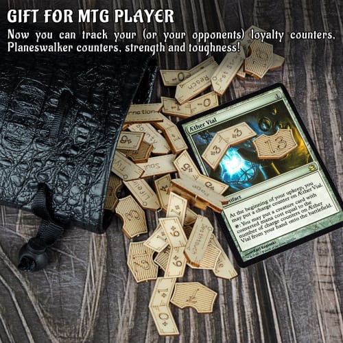 Ability, Loyalty, +1/+1 Counter Set Wood Keyword 194 Piece Set Magic the Gathering MTG Compatible Magic Token