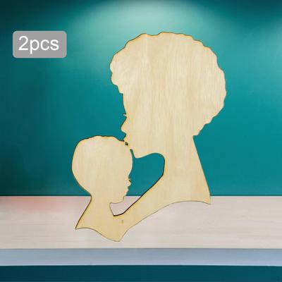 Shape Unfinished DIY Wooden Silhouette Template, Cutout Crafting Art Crafts Wreath, Home Hanger