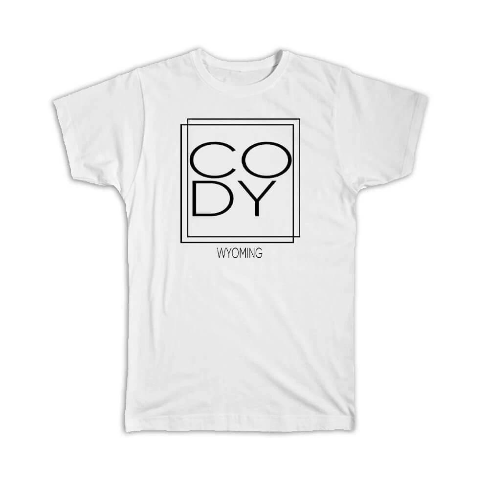 

Gift T-Shirt : CODY Wyoming Square Modern Minimalist Font 4XL