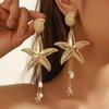 Bohemian Starfish Earrings & Necklace Set for Women - Summer Beach Resort Style