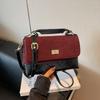 Autumn High-value Messenger Bag Women's Bag New Matte Leather Handbag Contrasting Color Chain Shoulder Bag
