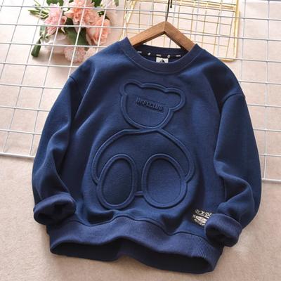 Frühling Herbst Stahl Print Bär Sweatshirt Jungen Kleidung Jugendliche Langarm Pullover Mädchen Kinder Baumwolle Tops Anime Hoodie